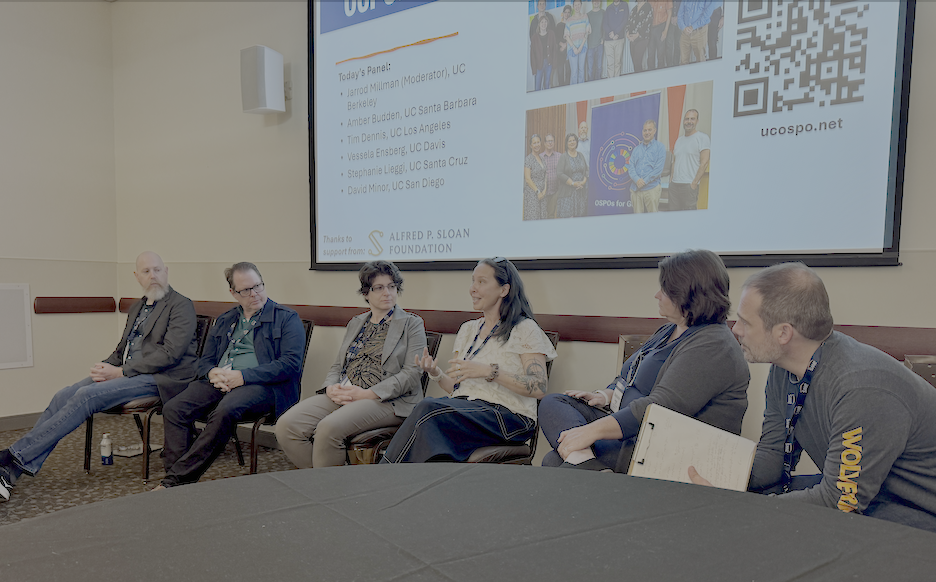 Panel of UC OSPO members at UC Tech 2024